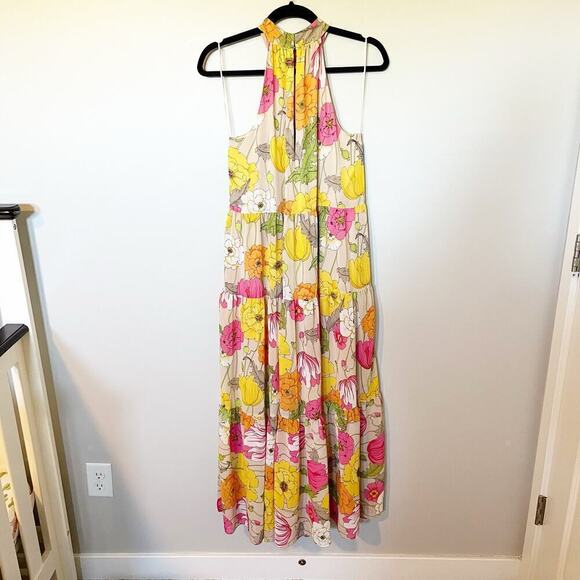 Trina Turk Sunglasses Maxi Dress - multi beach tiered floral women’s size 2 - Picture 1 of 11